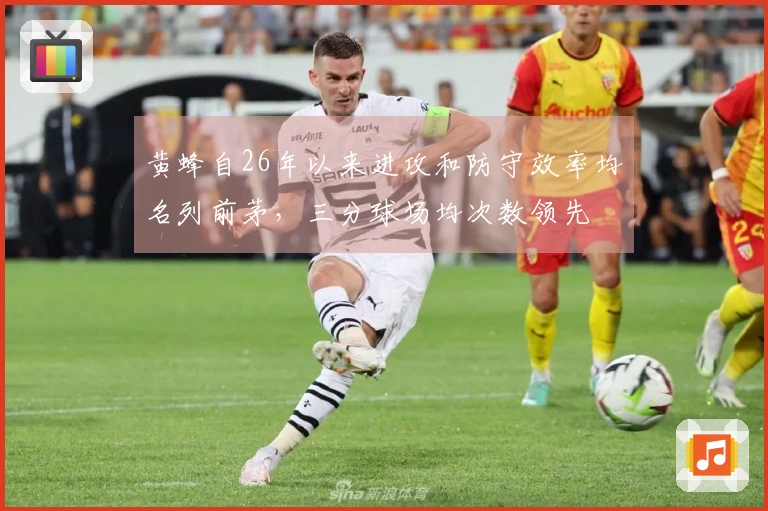 黄蜂自26年以来进攻和防守效率均名列前茅，三分球场均次数领先